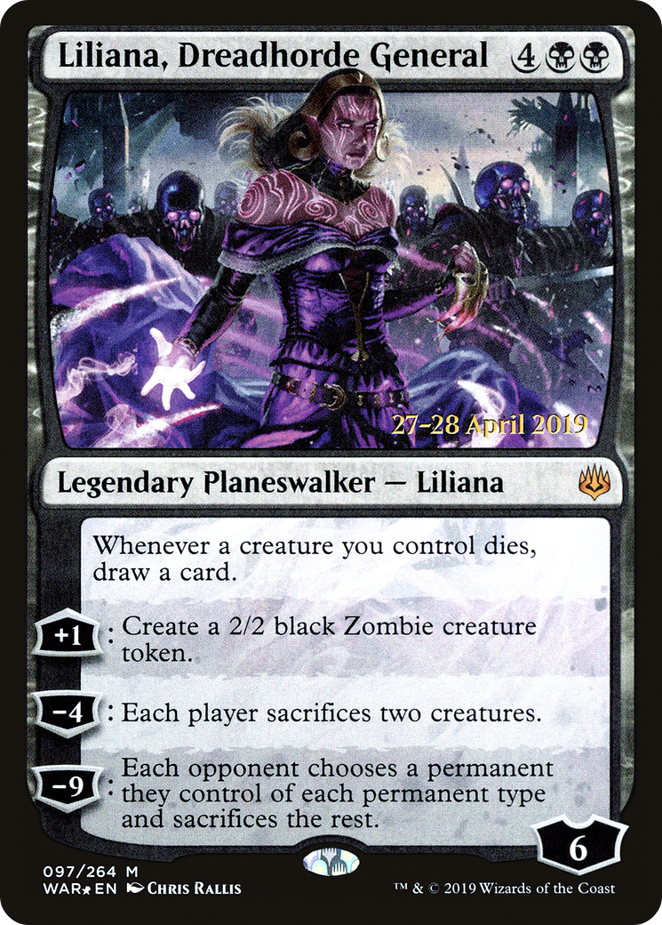 Liliana, Dreadhorde General (PWAR-97S) - War of the Spark Promos Foil