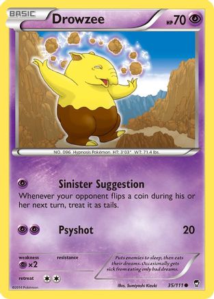 Drowzee 035 - XY  Furious Fists Normal - Common