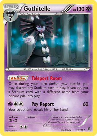 Gothitelle 041 - XY  Furious Fists Reverse Holofoil - Rare