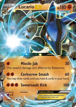 Lucario EX 054/111 - XY  Furious Fists Holofoil - Ultra Rare