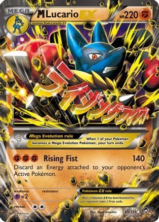 M Lucario EX 055/111 - XY  Furious Fists Holofoil - Ultra Rare