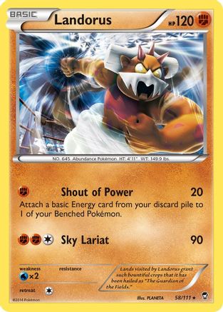 Landorus 058/111 - XY  Furious Fists Holofoil - Holo Rare