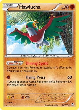 Hawlucha 063/111 - XY  Furious Fists Reverse Holofoil - Holo Rare