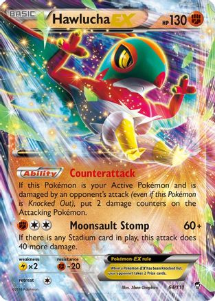 Hawlucha EX 064/111 - XY  Furious Fists Holofoil - Ultra Rare