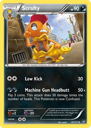 Scrafty 67/111 - Furious Fists Reverse Holofoil