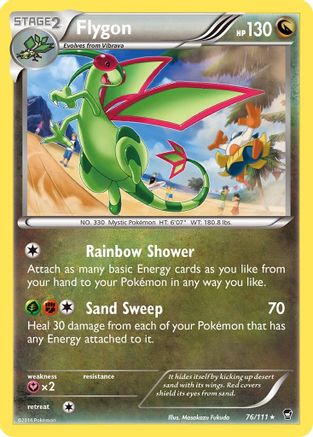 Flygon 076/111 - XY  Furious Fists Reverse Holofoil - Rare