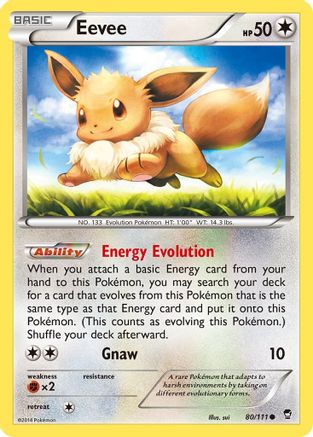 Eevee 080/111 - XY  Furious Fists Normal - Common