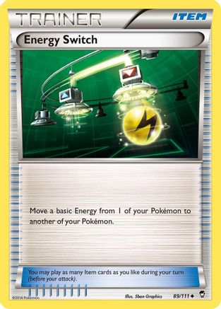 Energy Switch 089/111 - XY  Furious Fists Reverse Holofoil - Uncommon