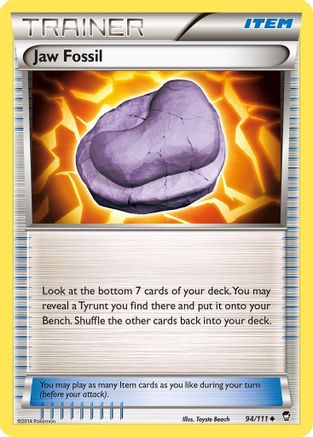 Jaw Fossil 094/111 - XY  Furious Fists Normal - Uncommon