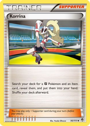 Korrina 095/111 - XY  Furious Fists Reverse Holofoil - Uncommon