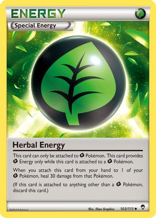 Herbal Energy 103/111 - XY  Furious Fists Reverse Holofoil - Uncommon