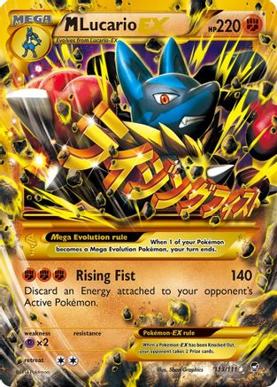 M Lucario EX (Secret) 113/111 - XY  Furious Fists Holofoil - Secret Rare