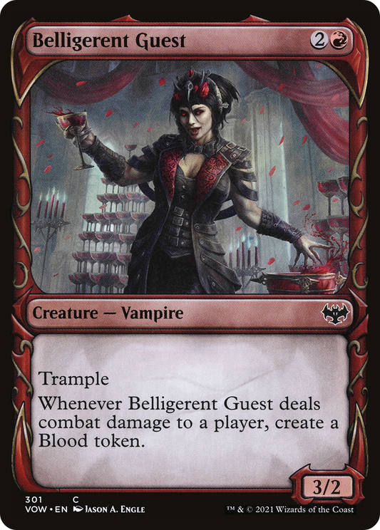 Belligerent Guest (Showcase) (VOW-301) - Innistrad: Crimson Vow: (Showcase) Foil