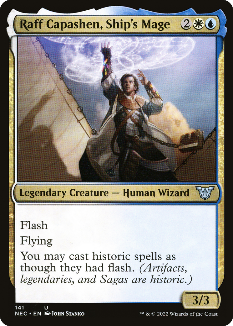 Raff Capashen, Ship's Mage (NEC-141) - Neon Dynasty Commander