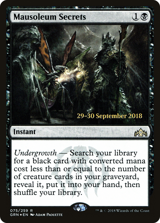 Mausoleum Secrets (PGRN-75S) - Guilds of Ravnica Promos Foil