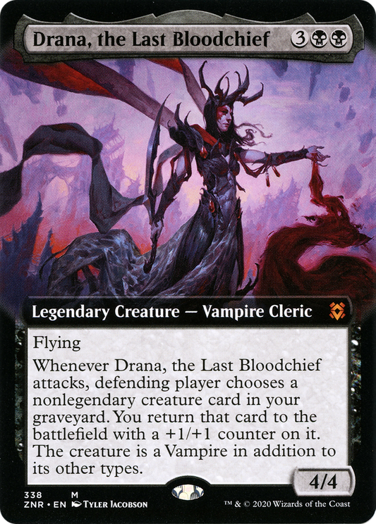 Drana, the Last Bloodchief (ZNR-338) - Zendikar Rising: (Extended Art)