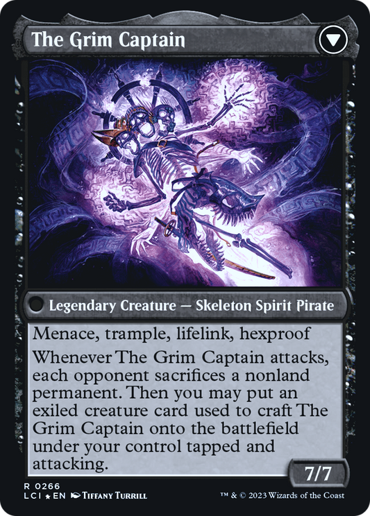 Throne of the Grim Captain // The Grim Captain (PLCI-266S) - The Lost Caverns of Ixalan Promos Foil