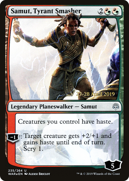 Samut, Tyrant Smasher (PWAR-235S) - War of the Spark Promos Foil