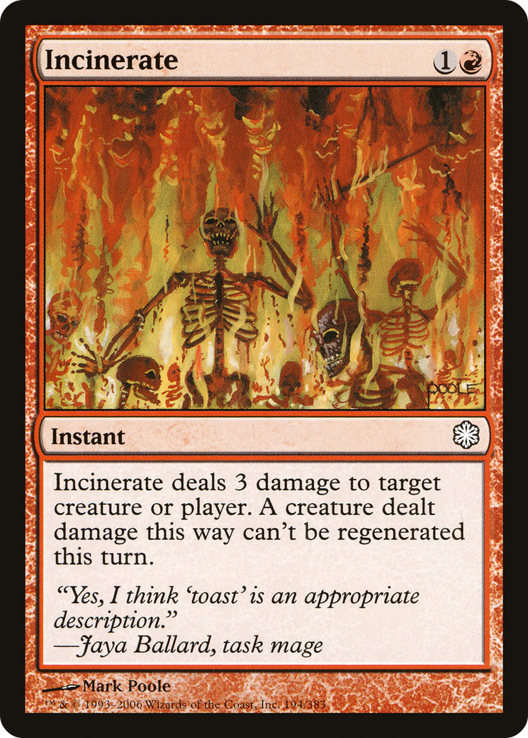 Incinerate (CST-194) - Coldsnap Theme Decks