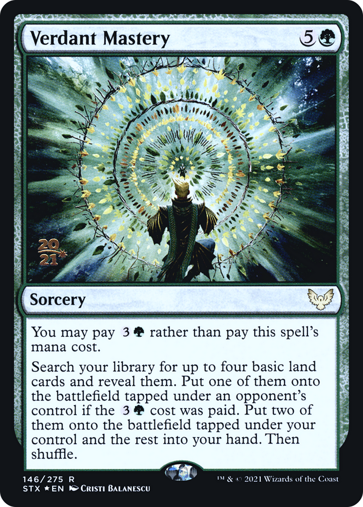 Verdant Mastery (PRE-146S) - Strixhaven: School of Mages Promos (Prerelease) Foil
