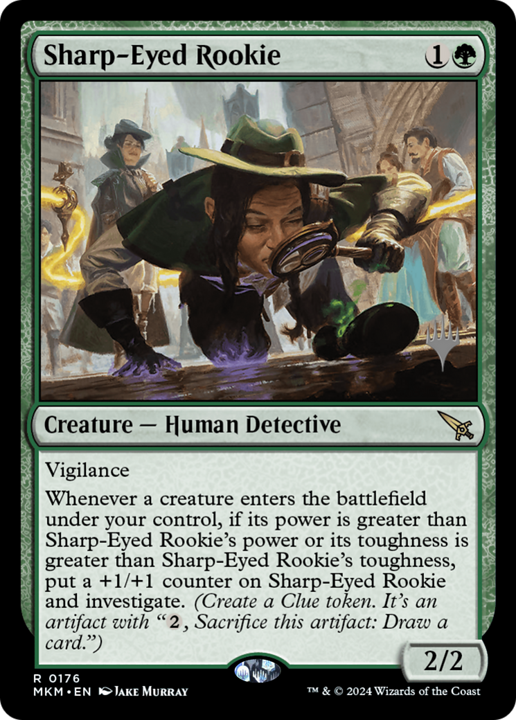 Sharp-Eyed Rookie (PPMKM-176P) - Murders at Karlov Manor Promos Foil (Promo Pack)