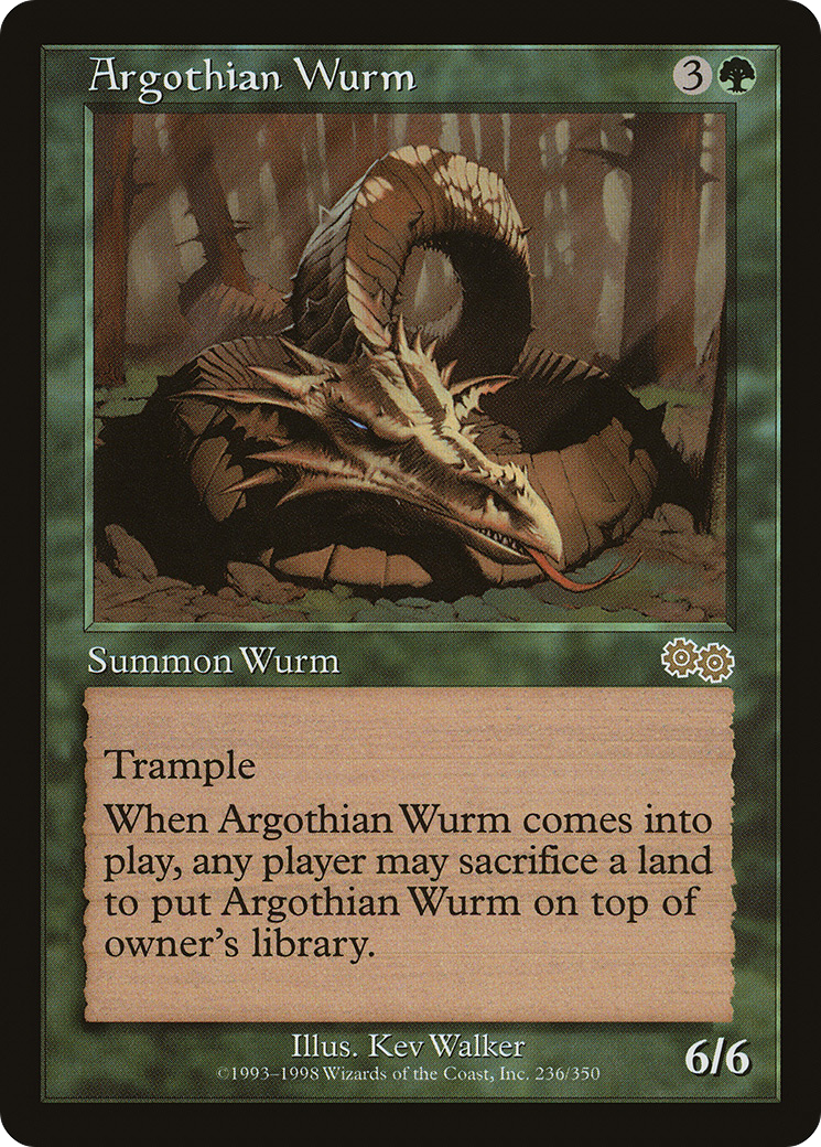 Argothian Wurm (USG-236) - Urza's Saga