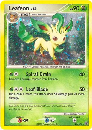 Leafeon - 24/100 (DP Majestic Dawn) 24 - Deck Exclusives Holofoil