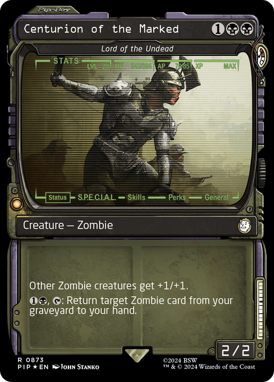 Centurion of the Marked - Lord of the Undead (Showcase) (Surge Foil) (PIP-873) - Fallout / Centurion of the Marked: (Showcase) Foil