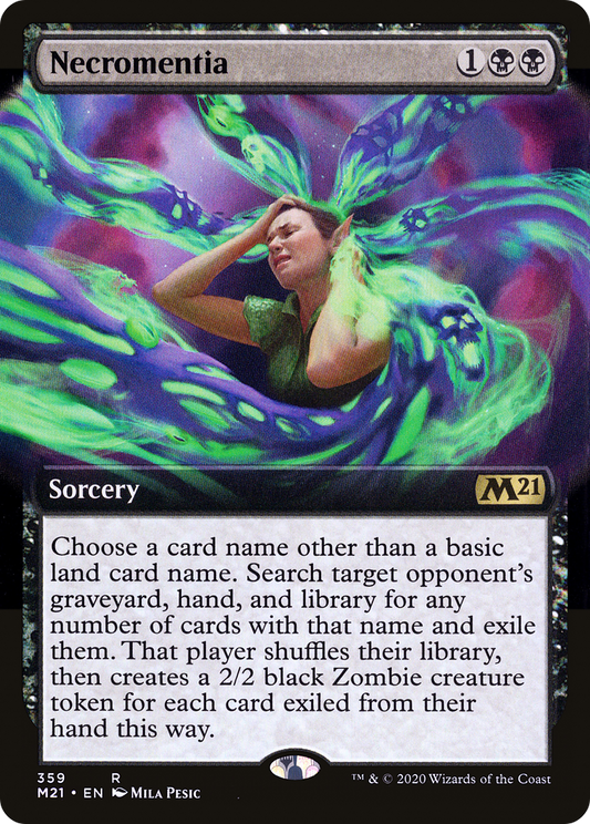 Necromentia (Extended Art) (M21-359) - Core Set 2021: (Extended Art) Foil