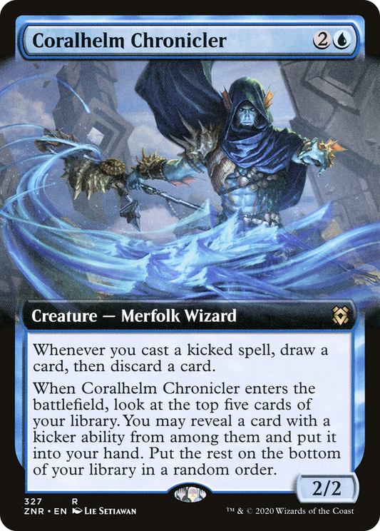 Coralhelm Chronicler (ZNR-327) - Zendikar Rising: (Extended Art)