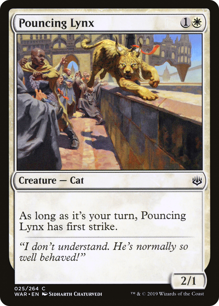 Pouncing Lynx (WAR-025) - War of the Spark Foil