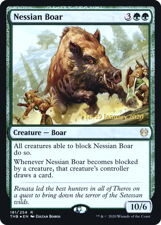 Nessian Boar (PTHB-181S) - Theros Beyond Death Promos Foil