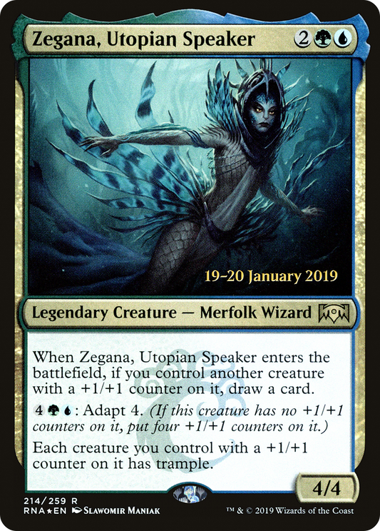 Zegana, Utopian Speaker (PRNA-214S) - Ravnica Allegiance Promos Foil