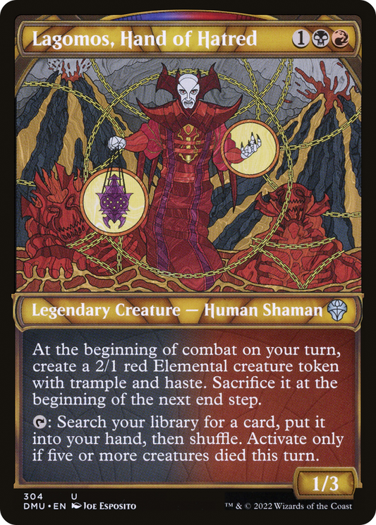 Lagomos, Hand of Hatred (Showcase) (DMU-304) - Dominaria United: (Showcase) Foil