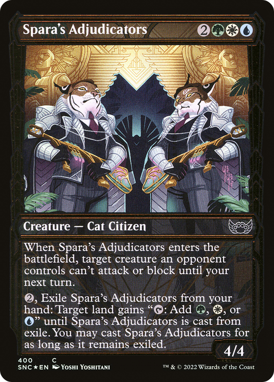 Spara's Adjudicators  (Gilded Foil)(SNC-400) - Streets of New Capenna: (Showcase) Foil