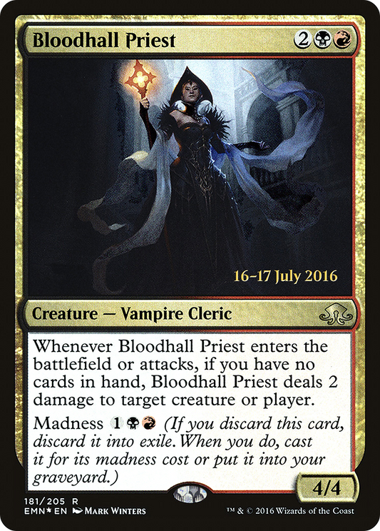 Bloodhall Priest (PRE-181S) - Eldritch Moon Promos (Prerelease) Foil