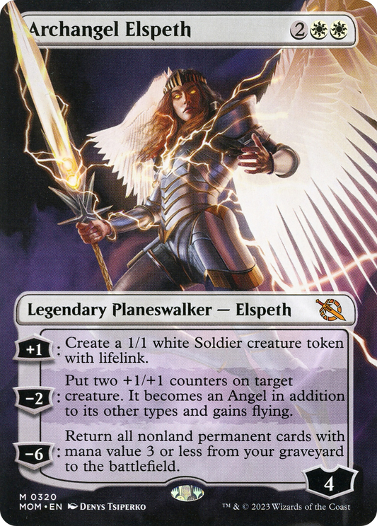 Archangel Elspeth (Borderless) (MOM-320) - March of the Machine (Borderless)