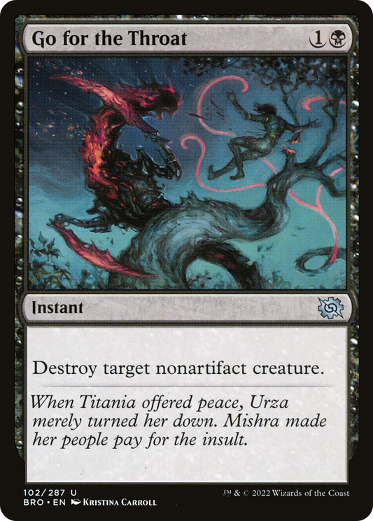 Go for the Throat (BRO-102) - The Brothers' War Foil