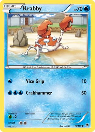 Krabby 013/119 - XY  Phantom Forces Normal - Common
