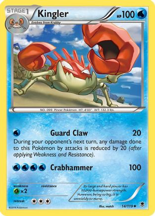Kingler 014 - XY  Phantom Forces Normal - Uncommon