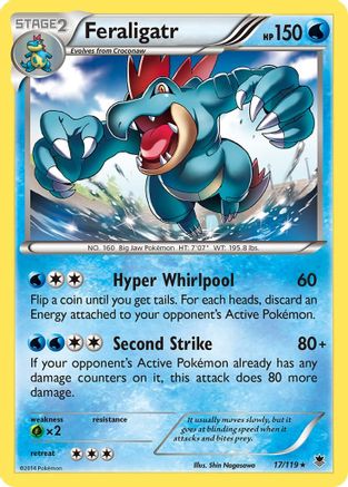 Feraligatr 017/119 - XY  Phantom Forces Reverse Holofoil - Holo Rare