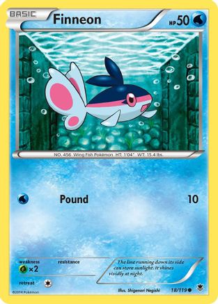 Finneon 018/119 - XY  Phantom Forces Reverse Holofoil - Common