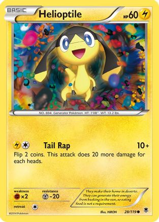 Helioptile (28) 028 - XY  Phantom Forces Reverse Holofoil - Common