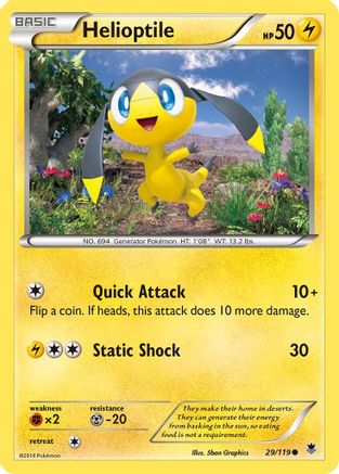 Helioptile (29) 029 - XY  Phantom Forces Reverse Holofoil - Common