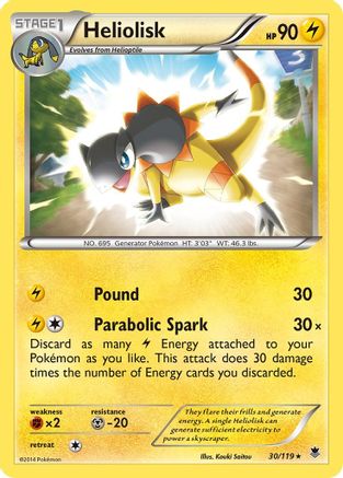 Heliolisk 030 - XY  Phantom Forces Reverse Holofoil - Holo Rare