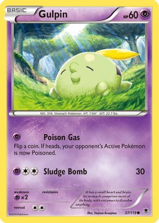 Gulpin 037 - XY  Phantom Forces Normal - Common