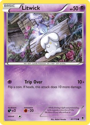 Litwick 041/119 - XY  Phantom Forces Reverse Holofoil - Common
