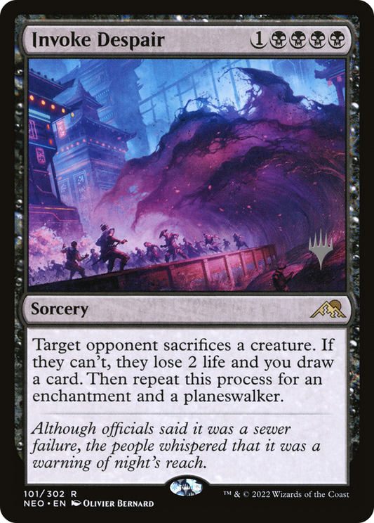 Invoke Despair (PPNEO-101) - Kamigawa: Neon Dynasty Promos (Promo Pack)