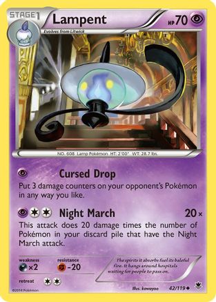 Lampent 042/119 - XY  Phantom Forces Normal - Uncommon