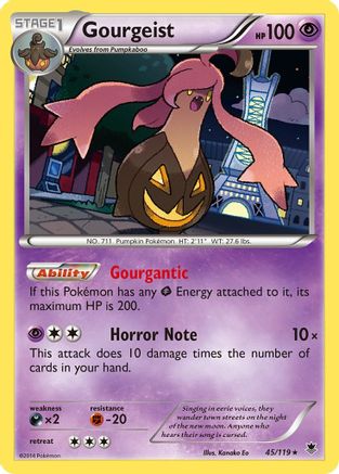 Gourgeist 045/119 - XY  Phantom Forces Reverse Holofoil - Holo Rare